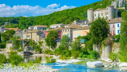Fototapeta na wymiar Vogüé en Ardèche, France
