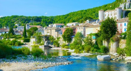 Fototapeta na wymiar Vogüé en Ardèche, France