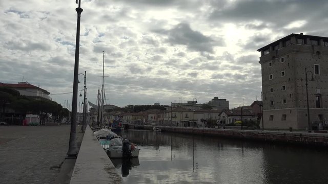 panoramic view of ancient harbor channel