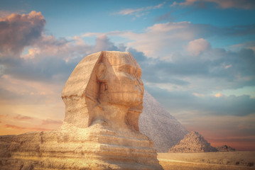  pyramids of Giza, in Egypt.