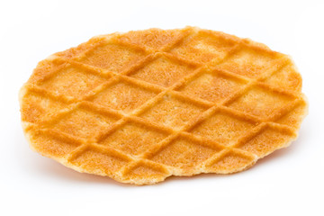 Sweet waffle on the white background.