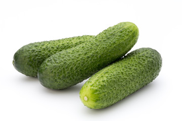 The first spring ecologically cucumbers.