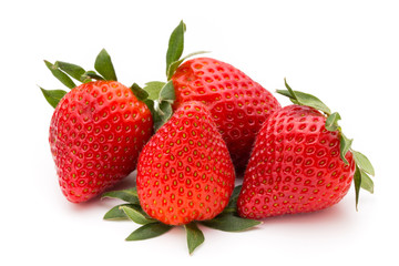 Strawberry isolated on white background. Fresh berry.
