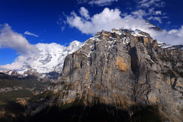 Alpine landscape in Berner Oberland, Switzerland