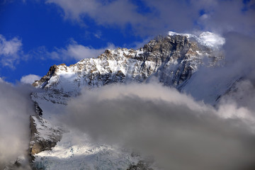 Fototapeta na wymiar Jungfrau Peak (4158m), Switzerland - UNESCO Heritage