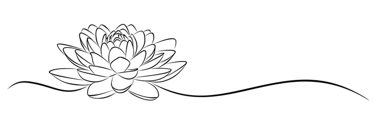 Foto op Canvas lotus Sketch.  © designer_an