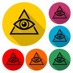 All Seeing Eye in Triangle - Illustration