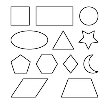  geometric shapes vector symbol icon design.