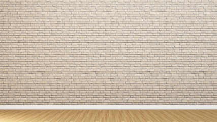 The interior empty wall background in condominium - 3D Rendering