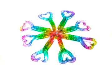 silicone bait for fishing isolated on white background