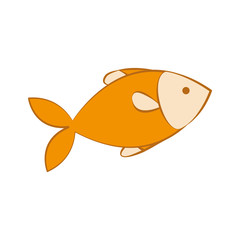 fish icon over white background. vector illustration
