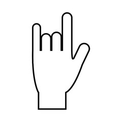 Obraz premium human hand icon over white backgroud. vector illustration