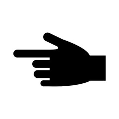 human hand icon over white background. vector illustration