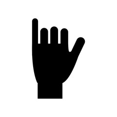 human hand icon over white background. vector illustration