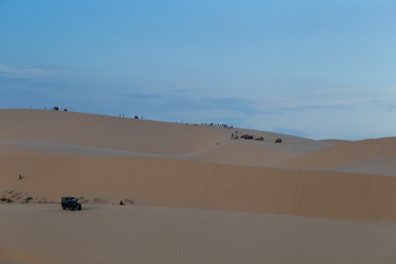 Fototapeta na wymiar White Sand Dunes Mui Ne