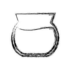 fishbowl icon over white background. vector illustration