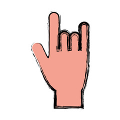 human hand icon over white background. vector illustration