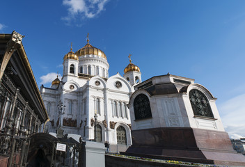Mosca, Russia, 26/04/2017: vista della Cattedrale di Cristo Salvatore, la più alta chiesa...