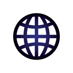 global sphere icon over white background. vector illustration