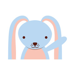 cute rabbit tender character vector illustration design