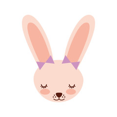 cute rabbit tender character vector illustration design