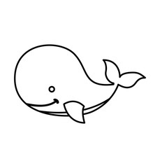 cute whale tender icon vector illustration design