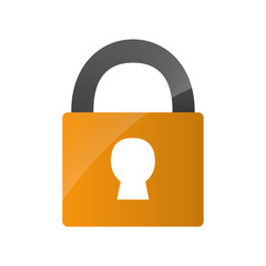 security padlock icon over white background. vector illustration