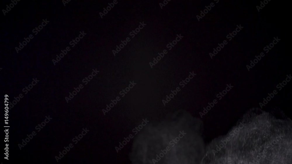 Canvas Prints white powder exploding isolated on black