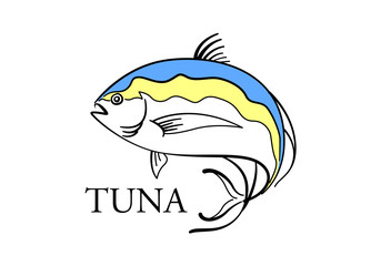 graphic tuna, vector
