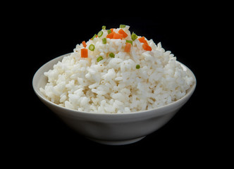 Japan rice isolated on a black background