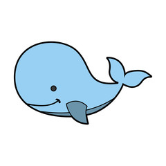 cute whale tender icon vector illustration design