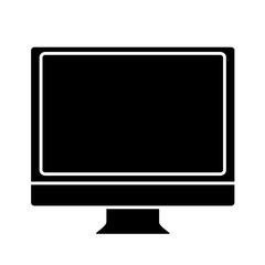 monitor computer icon over white background. vector illustration
