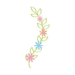 cute garden flower decorative icon vector illustration design