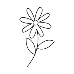 cute garden flower decorative icon vector illustration design