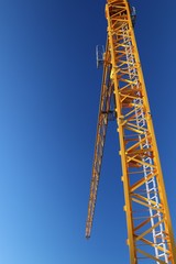 Fototapeta na wymiar construction crane with blue sky