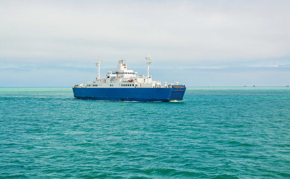 Ferry in the Kerch Strait of the Azov Sea