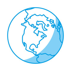 earth planet icon over white background. vector illustration