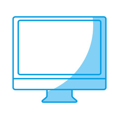 monitor computer icon over white background. vector illustration