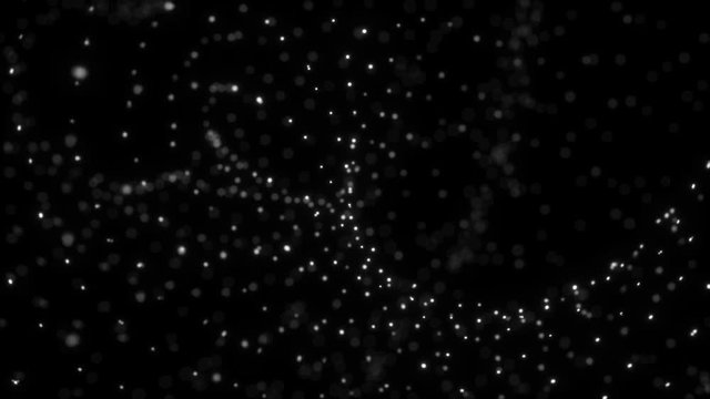 Overlay background. Exploding particles, flying fragments in different directions, twisting white dots. Smashing glass. You can use different types of overlay and get great effects.