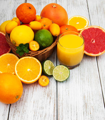 Fresh citrus fruits