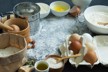 The process of cooking, different ingredients and utensils .