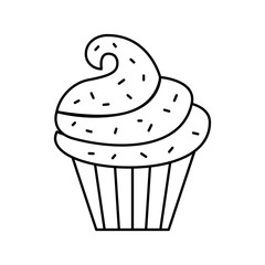 sweet and delicious cupcake vector illustration design