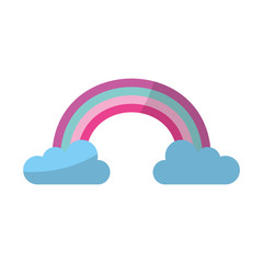 cute fantasy rainbow icon vector illustration design