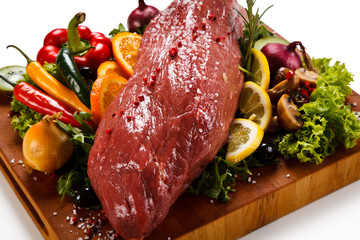 Fresh raw beef