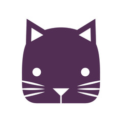cute little cat icon vector illustration design
