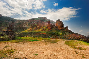 Fototapeta premium Landscape shot in Tigray province, Ethiopia, Africa