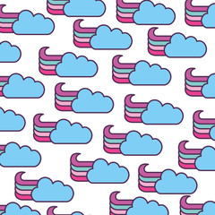 Fototapeta premium cute fantasy cloud pattern vector illustration design