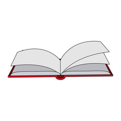 color image cartoon top view book opened vector illustration