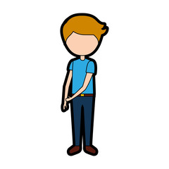 young man avatar character vector illustration design