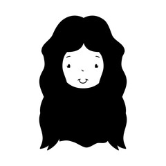 young woman avatar character vector illustration design